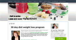 Desktop Screenshot of 30daydiet.net