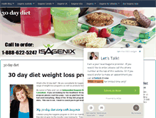 Tablet Screenshot of 30daydiet.net